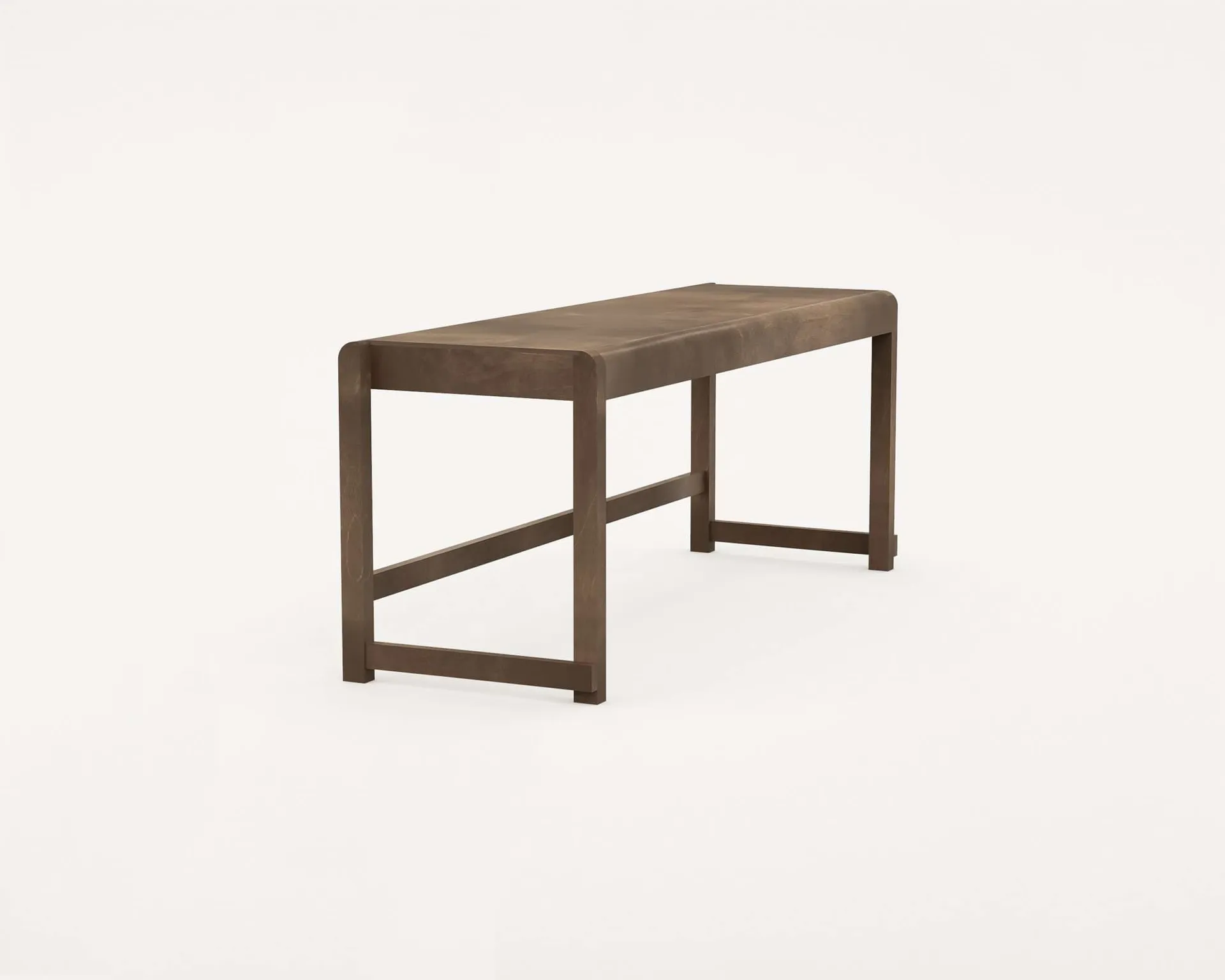 Bench 01 penkki, Tummanruskea koivu, 114,6x37x46 cm FRAMA