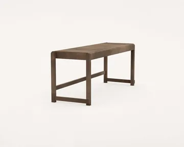 Bench 01 penkki - Tummanruskea koivu, 114,6x37x46 cm - FRAMA