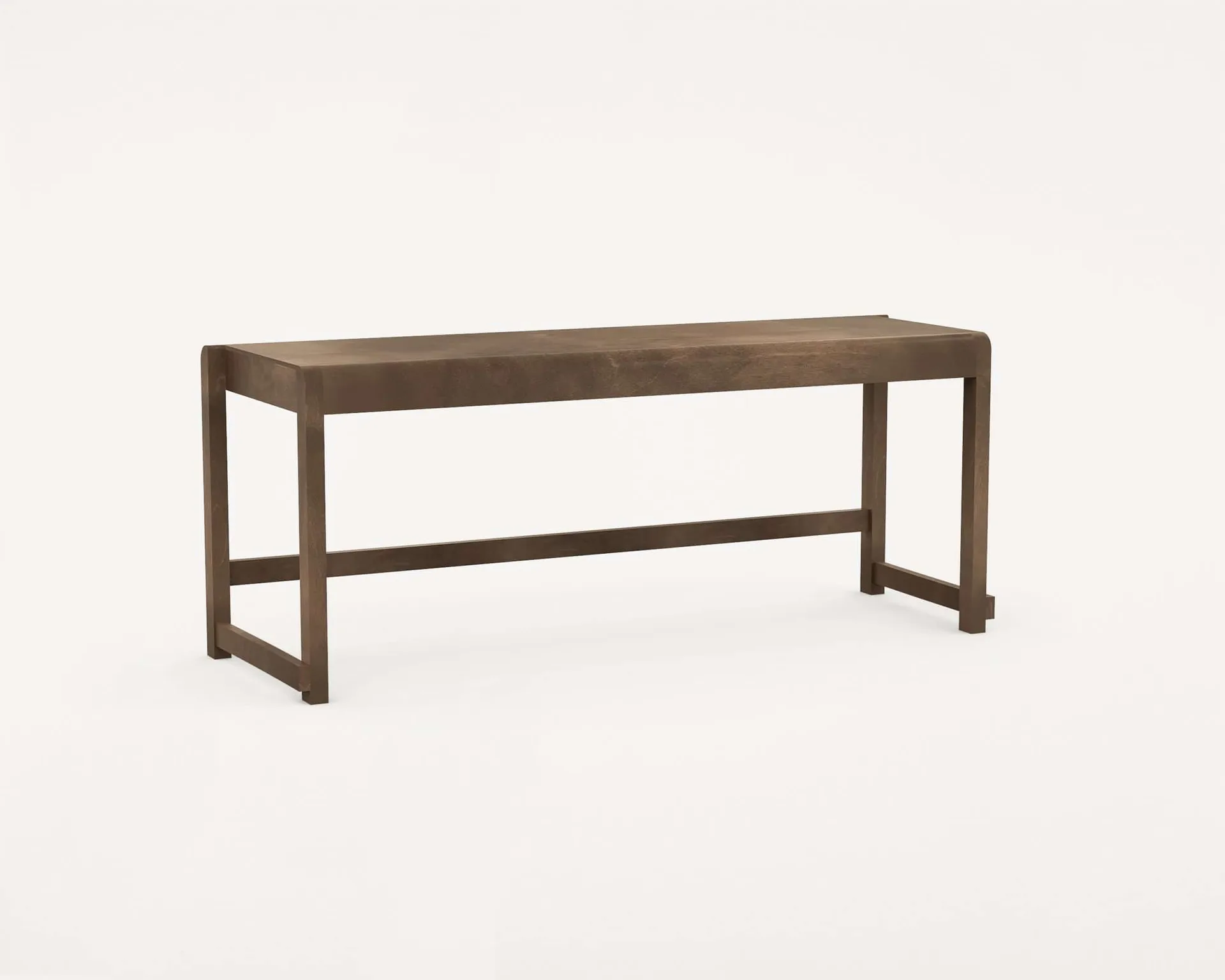 Bench 01 penkki, Tummanruskea koivu, 114,6x37x46 cm FRAMA