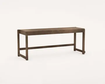 Bench 01 penkki - Tummanruskea koivu, 114,6x37x46 cm - FRAMA