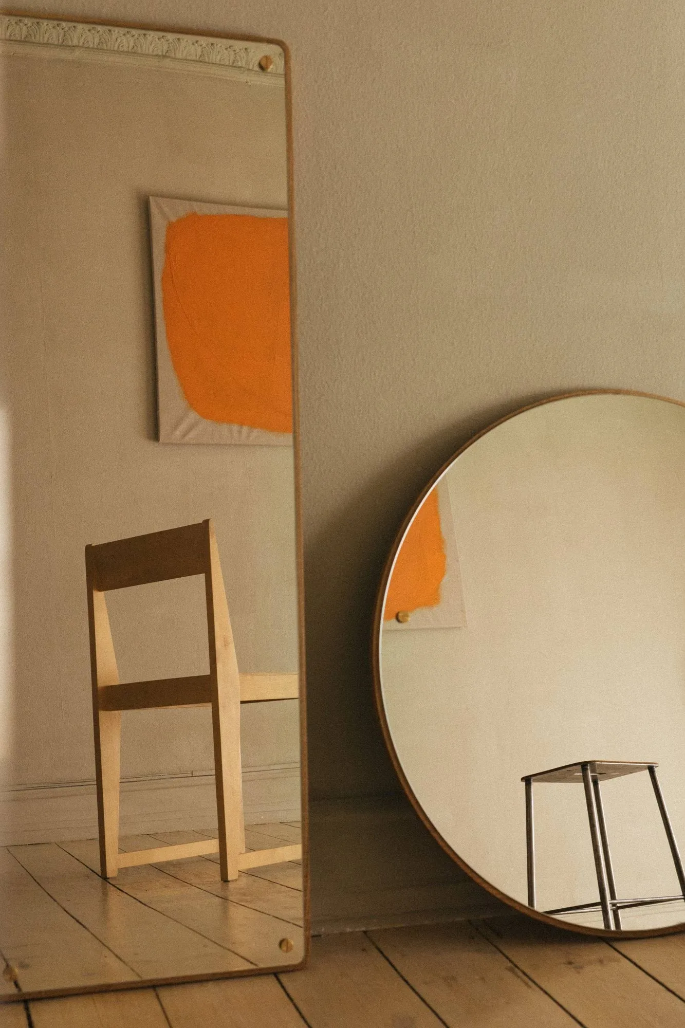 CM Circle peili, Tammi, large, Ø70 cm FRAMA