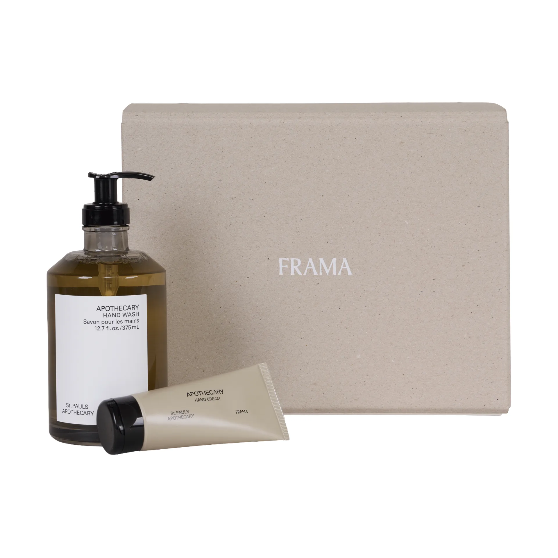 FRAMA lahjasetti käsisaippua + käsivoide, Apothecary FRAMA