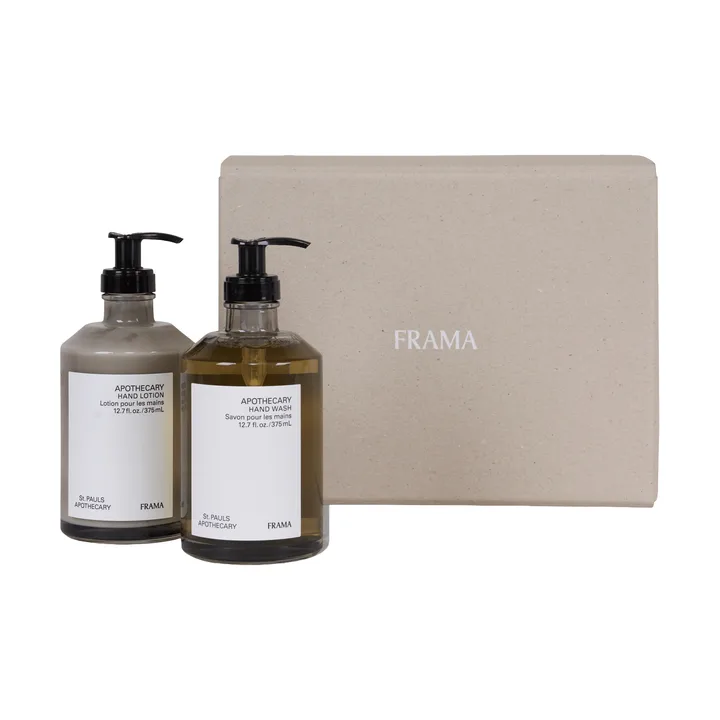 FRAMA lahjasetti käsisaippua + käsivoide - Apothecary - FRAMA