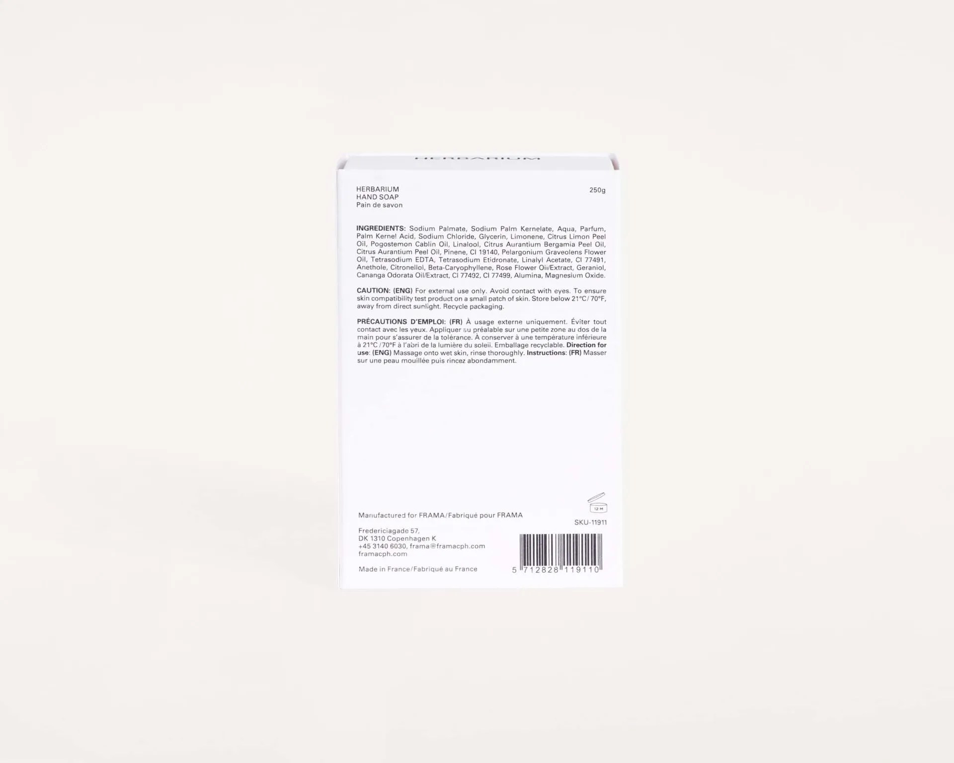 FRAMA palasaippua 250 g, Herbarium FRAMA