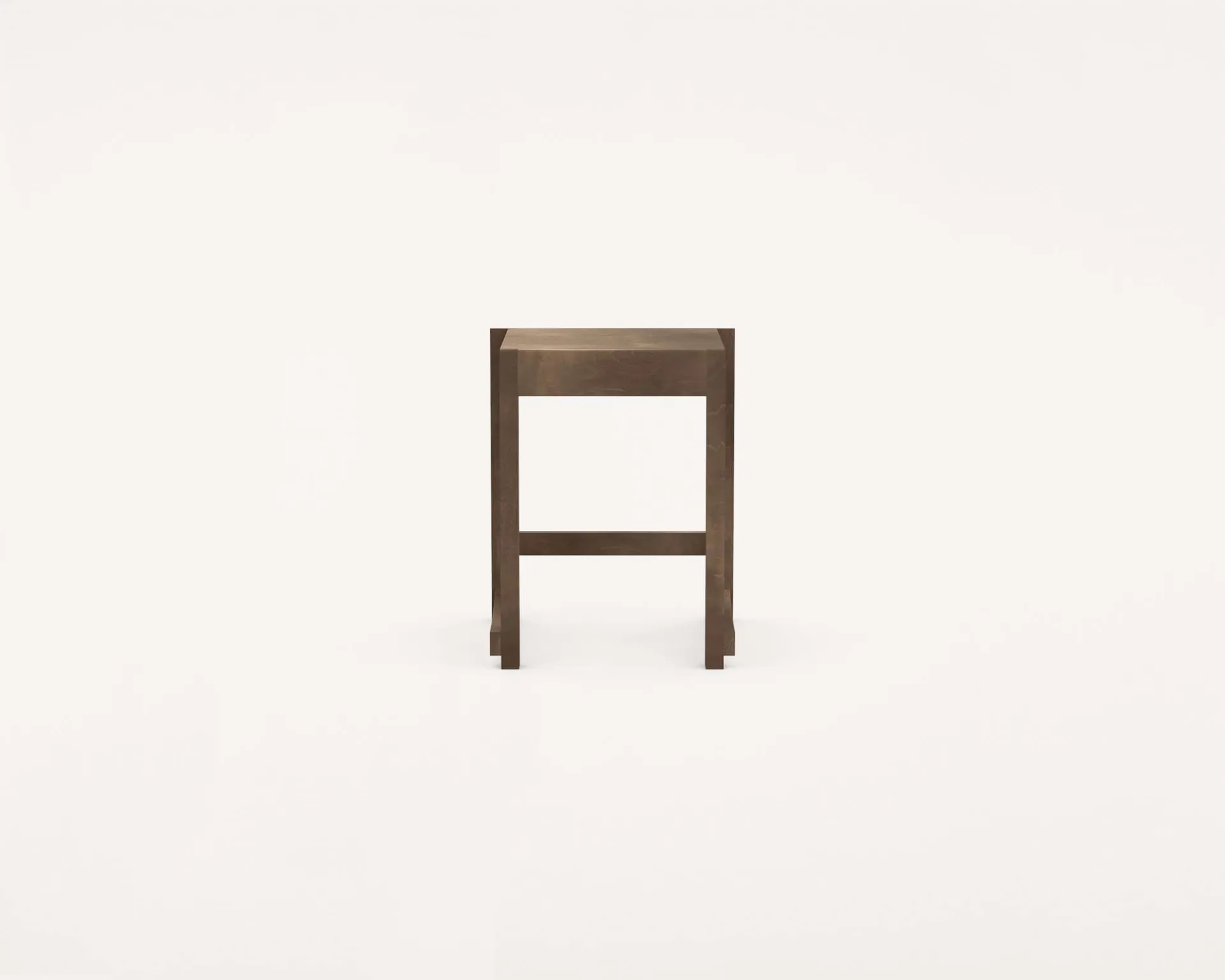 Low Stool 01 jakkara, Tummanruskea koivu FRAMA