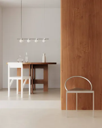 Ovoid Pendant Light Quadruple riippuvalaisin - Ruostumaton teräs, opaalilasi - FRAMA