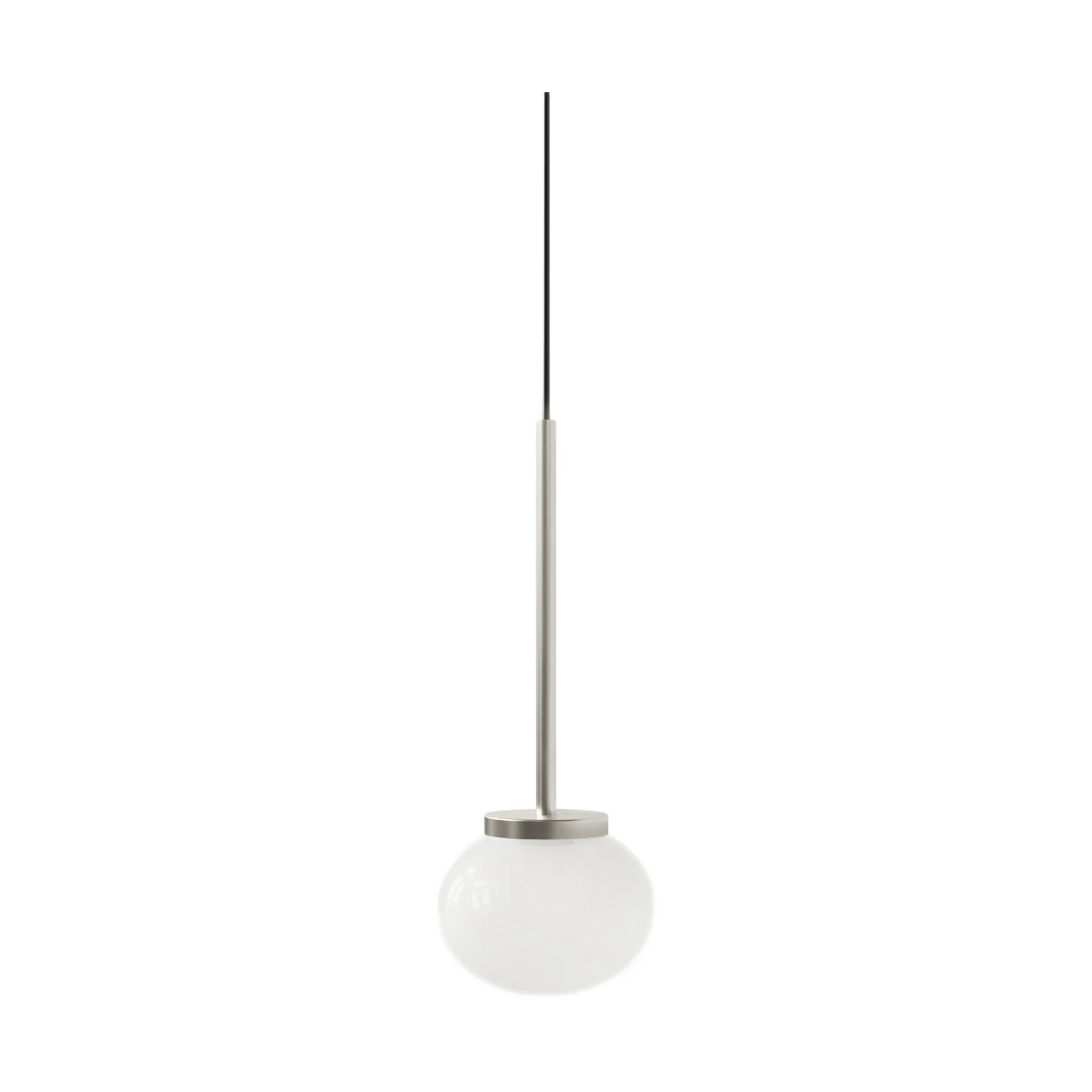 Ovoid Pendant Light Single riippuvalaisin, Ruostumaton teräs, opaalilasi FRAMA