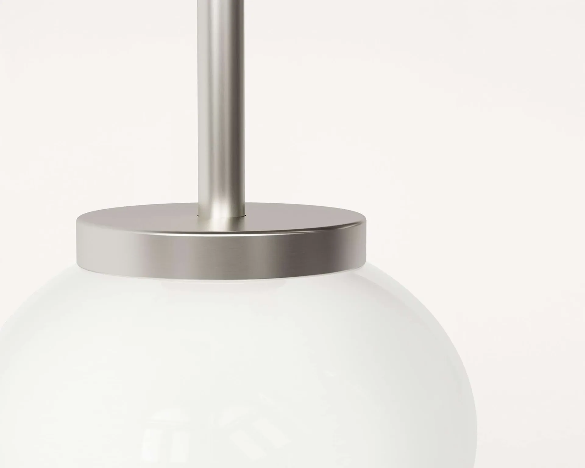 Ovoid Pendant Light Single riippuvalaisin, Ruostumaton teräs, opaalilasi FRAMA