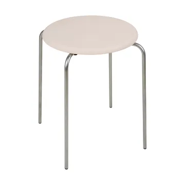 Petit Rond pyöreä jakkara - Ruostumaton teräs-nahka Natural - FRAMA