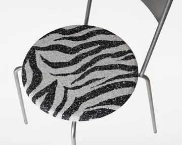 Petit Rond tuoli - Ruostumaton teräs-kangas Zebra - FRAMA