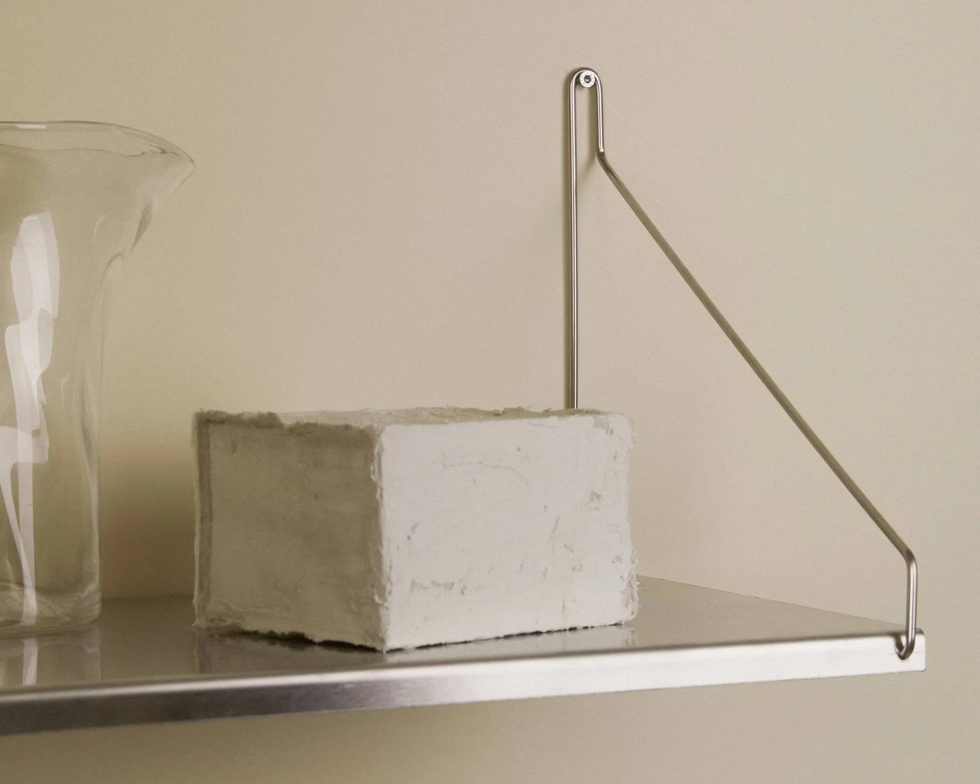 Single Shelf seinähylly, Ruostumaton teräs, 80x20 cm FRAMA