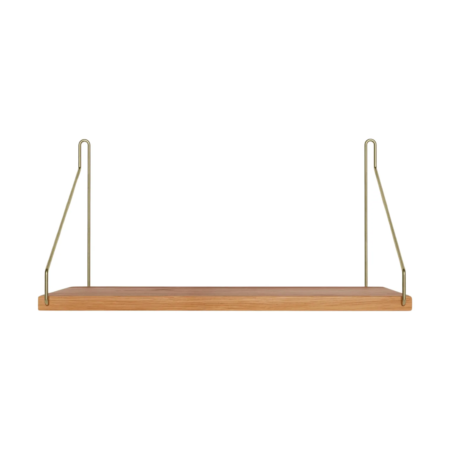 Single Shelf seinähylly, Tammi-messinki, 40x20 cm FRAMA