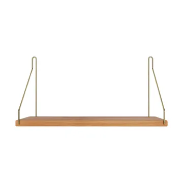 Single Shelf seinähylly - Tammi-messinki, 40x20 cm - FRAMA