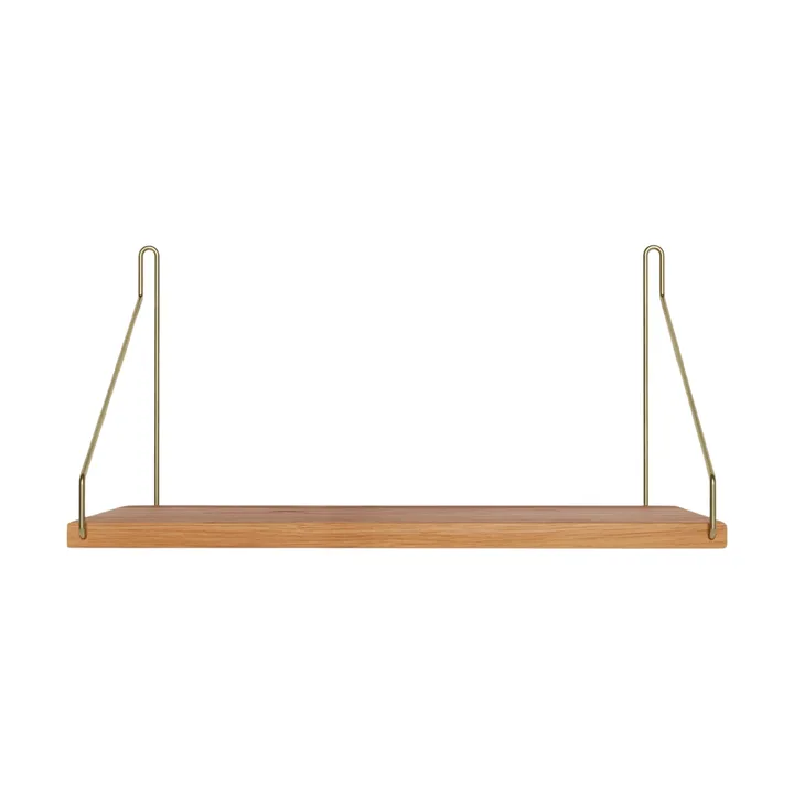 Single Shelf seinähylly - Tammi-messinki, 40x20 cm - FRAMA