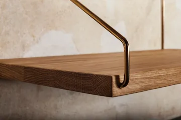 Single Shelf seinähylly - Tammi-messinki, 40x20 cm - FRAMA