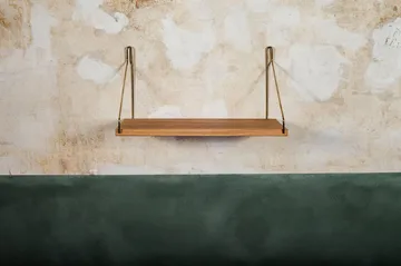 Single Shelf seinähylly - Tammi-messinki, 40x20 cm - FRAMA