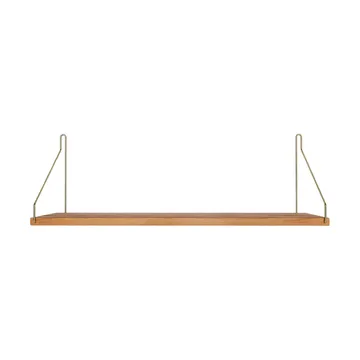 Single Shelf seinähylly - Tammi-messinki, 60x20 cm - FRAMA