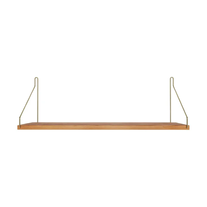 Single Shelf seinähylly - Tammi-messinki, 60x20 cm - FRAMA