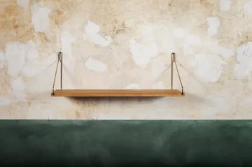 Single Shelf seinähylly - Tammi-messinki, 60x20 cm - FRAMA