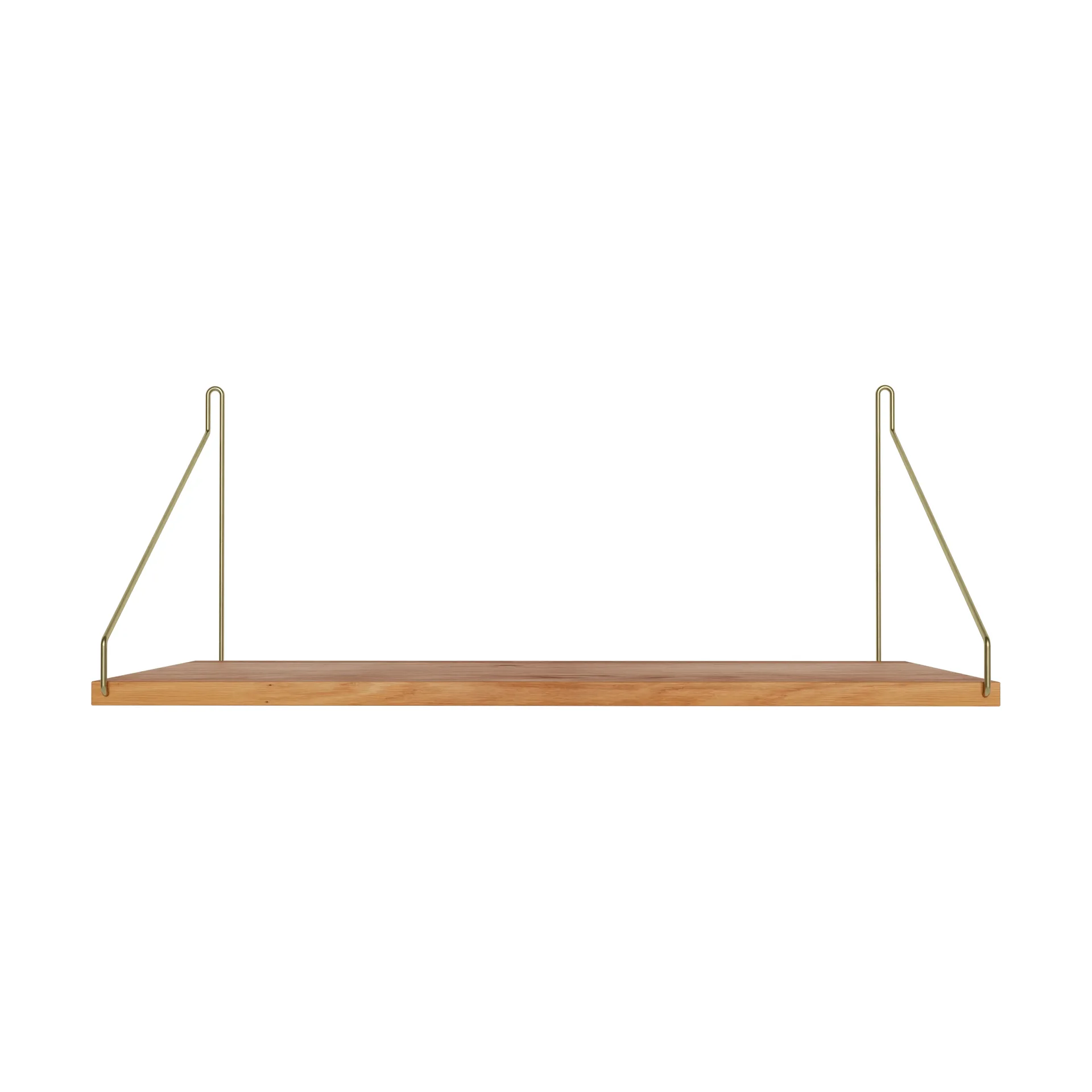 Single Shelf seinähylly, Tammi-messinki, 60x27 cm FRAMA