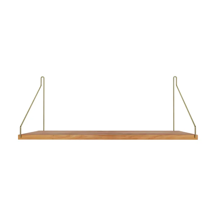 Single Shelf seinähylly - Tammi-messinki, 60x27 cm - FRAMA