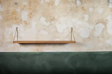 Single Shelf seinähylly - Tammi-messinki, 80x20 cm - FRAMA