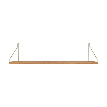 Single Shelf seinähylly - Tammi-messinki, 80x27 cm - FRAMA
