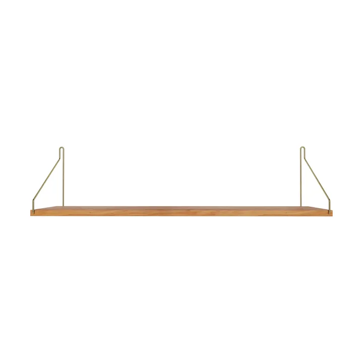 Single Shelf seinähylly - Tammi-messinki, 80x27 cm - FRAMA