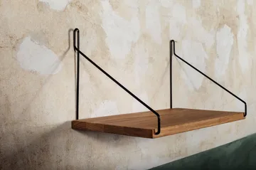 Single Shelf seinähylly - Tammi-musta, 40x20 cm - FRAMA