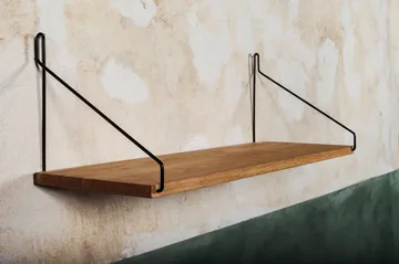 Single Shelf seinähylly - Tammi-musta, 60x20 cm - FRAMA