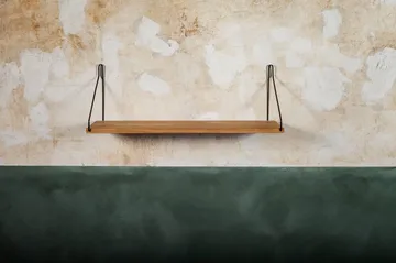 Single Shelf seinähylly - Tammi-musta, 60x20 cm - FRAMA