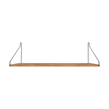 Single Shelf seinähylly - Tammi-musta, 80x27 cm - FRAMA