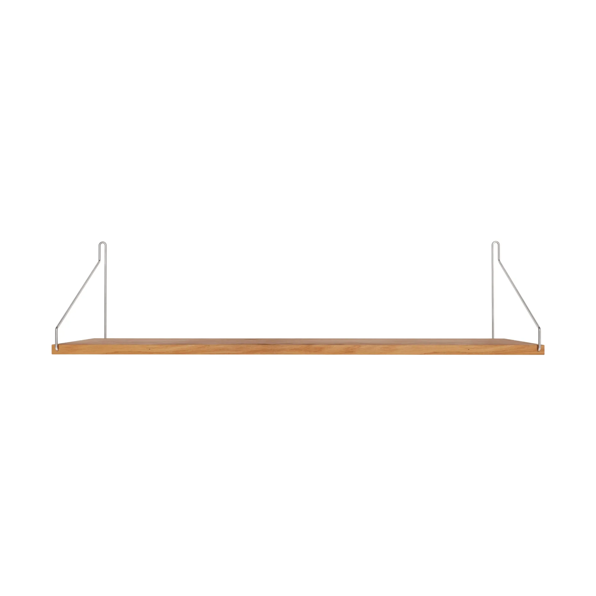 Single Shelf seinähylly, Tammi-ruostumaton teräs, 80x20 cm FRAMA
