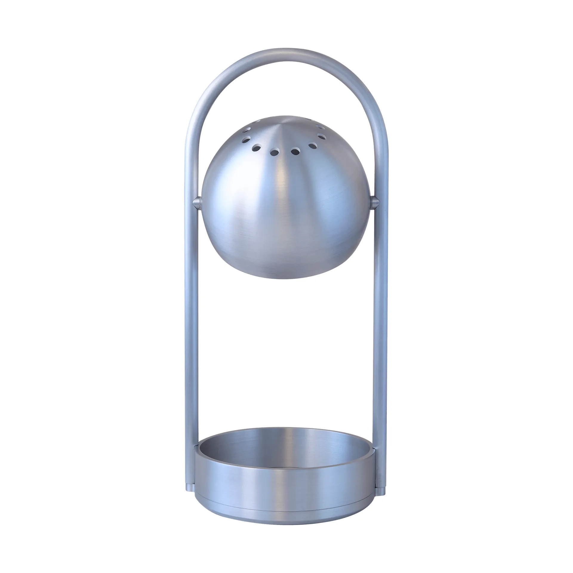 Ball kannettava pöytälamppu, Brushed Aluminium, 32 cm Frandsen
