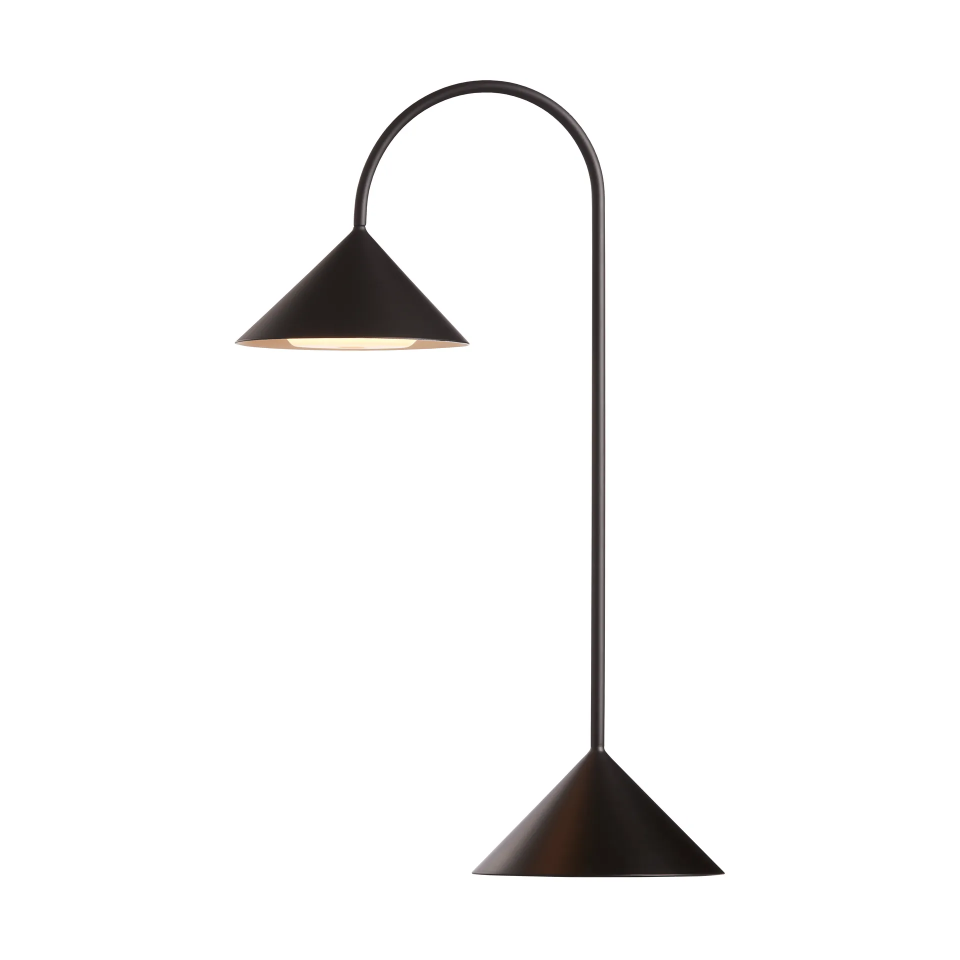 Grasp kannettava pöytälamppu, Matta musta, 47 cm Frandsen