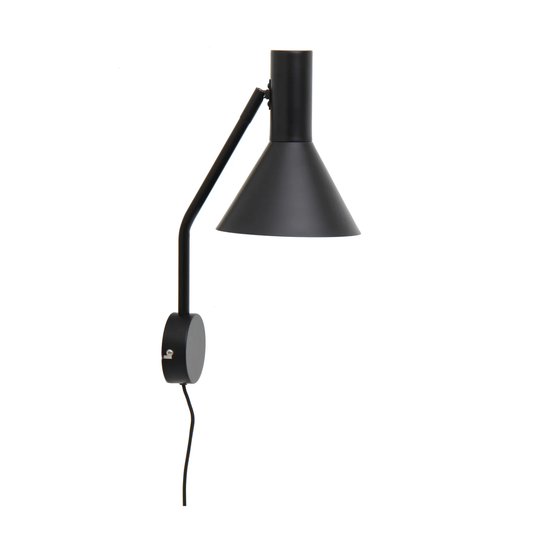 Lyss-seinälamppu, Matta musta, 42 cm Frandsen