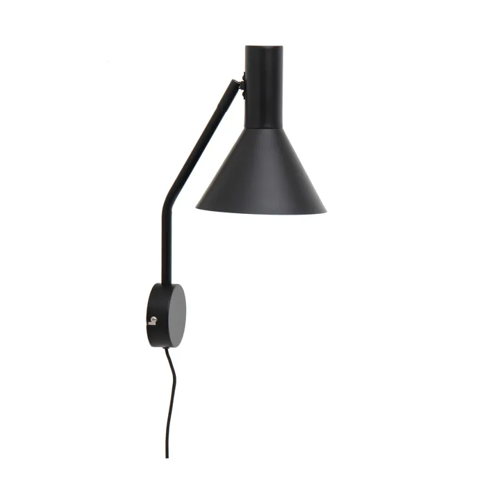 Lyss-seinälamppu - Matta musta, 42 cm - Frandsen