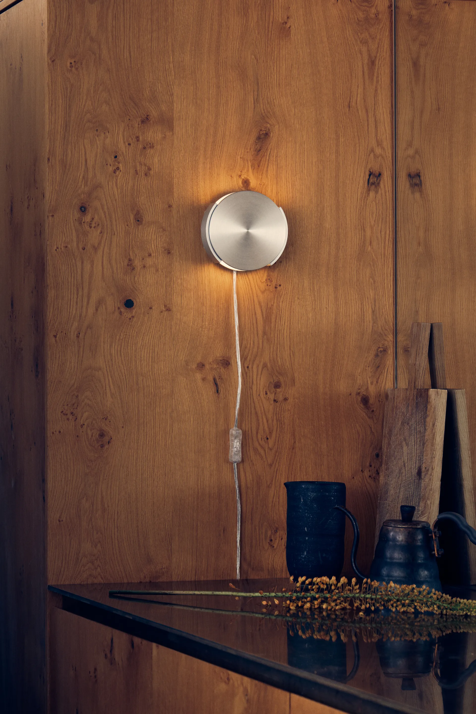 Rotate seinälamppu, Harjattu alumiini Frandsen