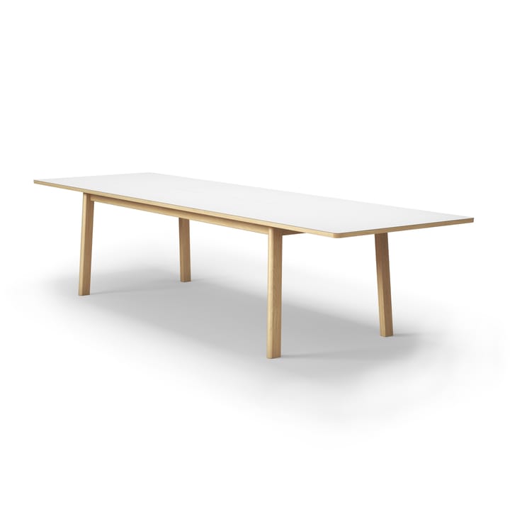 Ana ruokapöytä 220–320 x 95 cm, Nanolaminaatti valkoiseksi petsattu tammi Fredericia Furniture