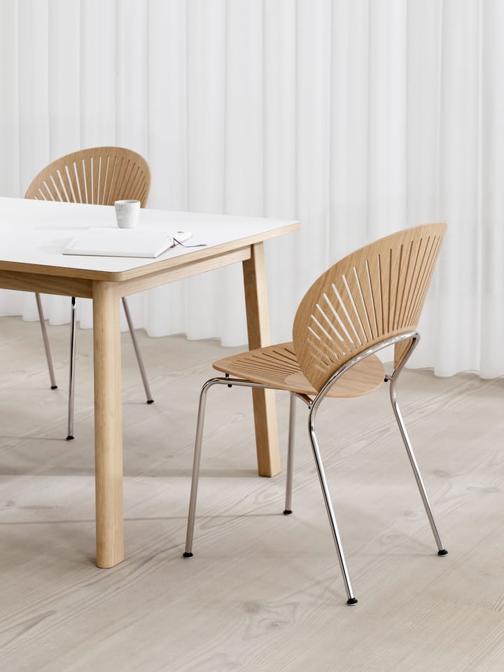 Ana ruokapöytä 220–320 x 95 cm, Nanolaminaatti valkoiseksi petsattu tammi Fredericia Furniture