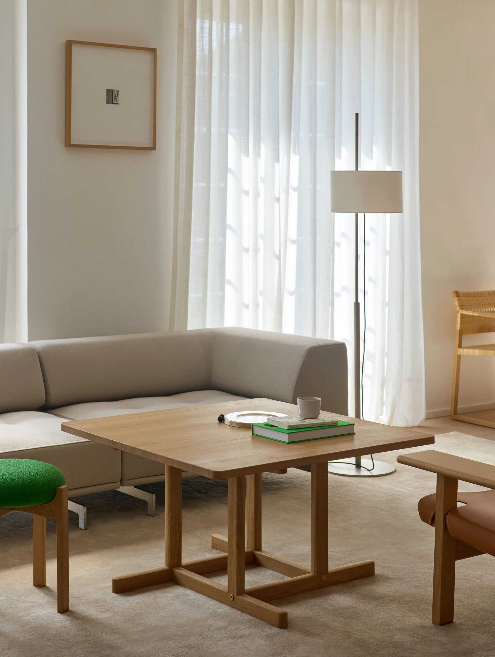 BM80 Mogensen-Coffee Table 90x90 cm, Vaalea öljytty tammi Fredericia Furniture