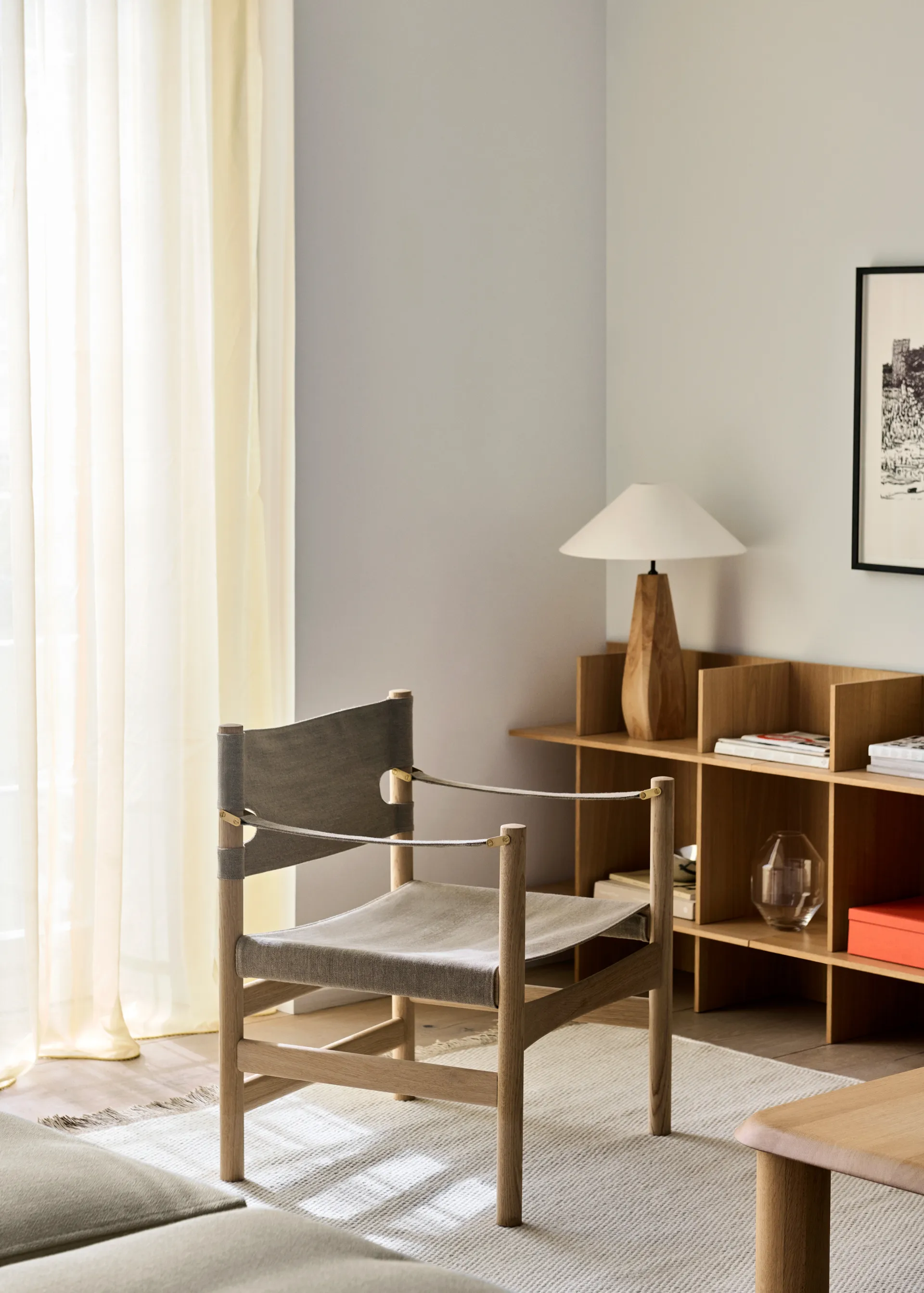 Canvas 21 käsinojatuoli, Naturell canvas vaaleasti öljytty tammi Fredericia Furniture