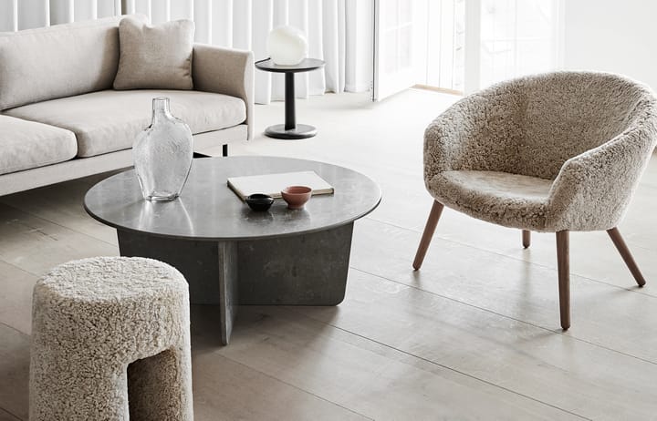 Ditzel lounge tuoli lampaantalja, Moonlight-walnut Fredericia Furniture