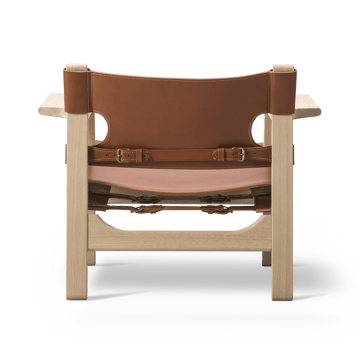Espanjalainen tuoli nojatuoli - Nahka cognac-vaalea öljytty tammi - Fredericia Furniture