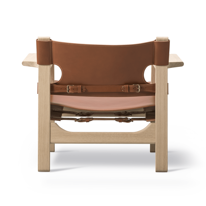 Espanjalainen tuoli nojatuoli, Nahka cognac-vaalea öljytty tammi Fredericia Furniture