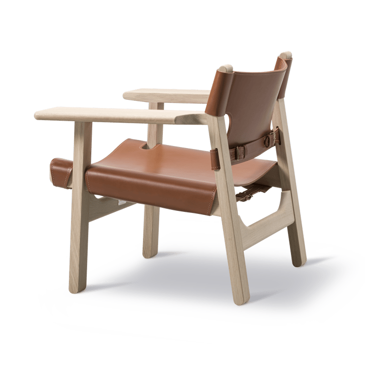 Espanjalainen tuoli nojatuoli, Nahka cognac-vaalea öljytty tammi Fredericia Furniture
