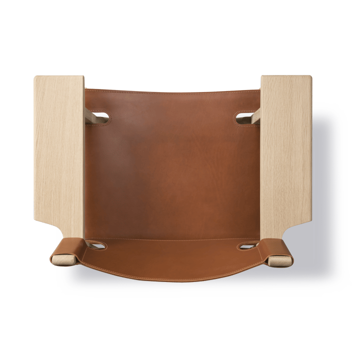 Espanjalainen tuoli nojatuoli, Nahka cognac-vaalea öljytty tammi Fredericia Furniture