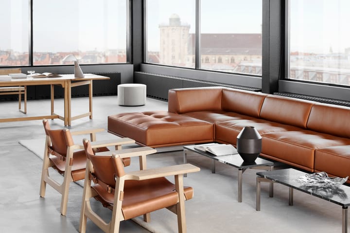 Espanjalainen tuoli nojatuoli, Nahka konjakki-saippuoitu tammi Fredericia Furniture