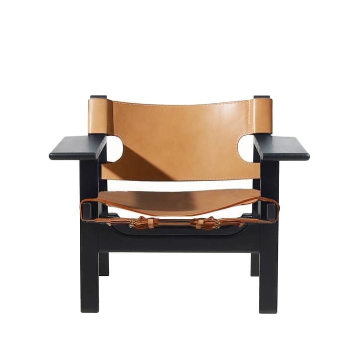 Espanjalainen tuoli nojatuoli - Nahka luonnonmusta lakattu tammi - Fredericia Furniture