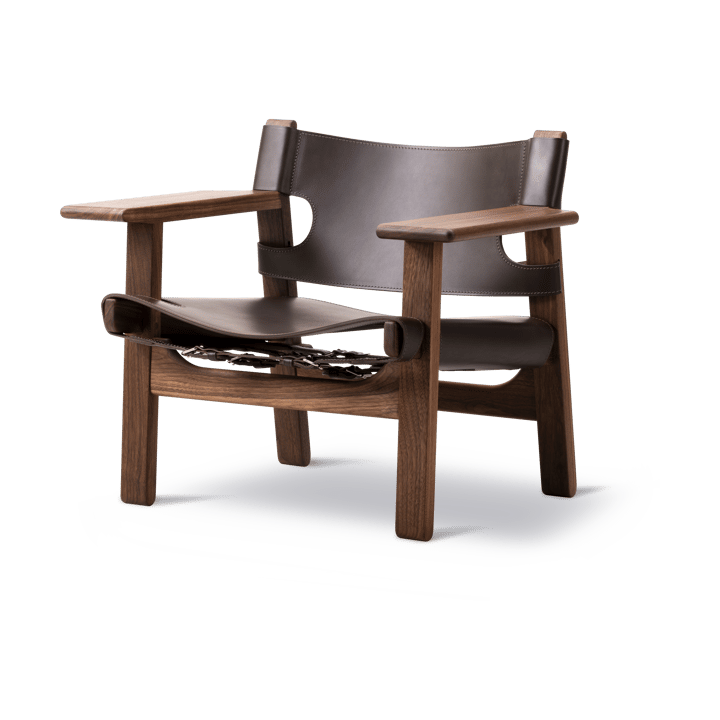Espanjalainen tuoli nojatuoli - Nahka tumma ruskea öljytty pähkinä - Fredericia Furniture